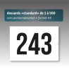 dossard sans perso de 1 a 500